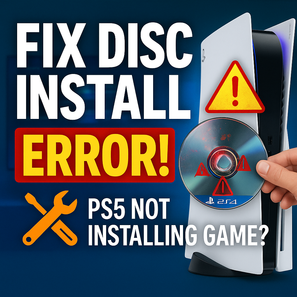 Troubleshooting how to fix PS5 game installation issues with a disc